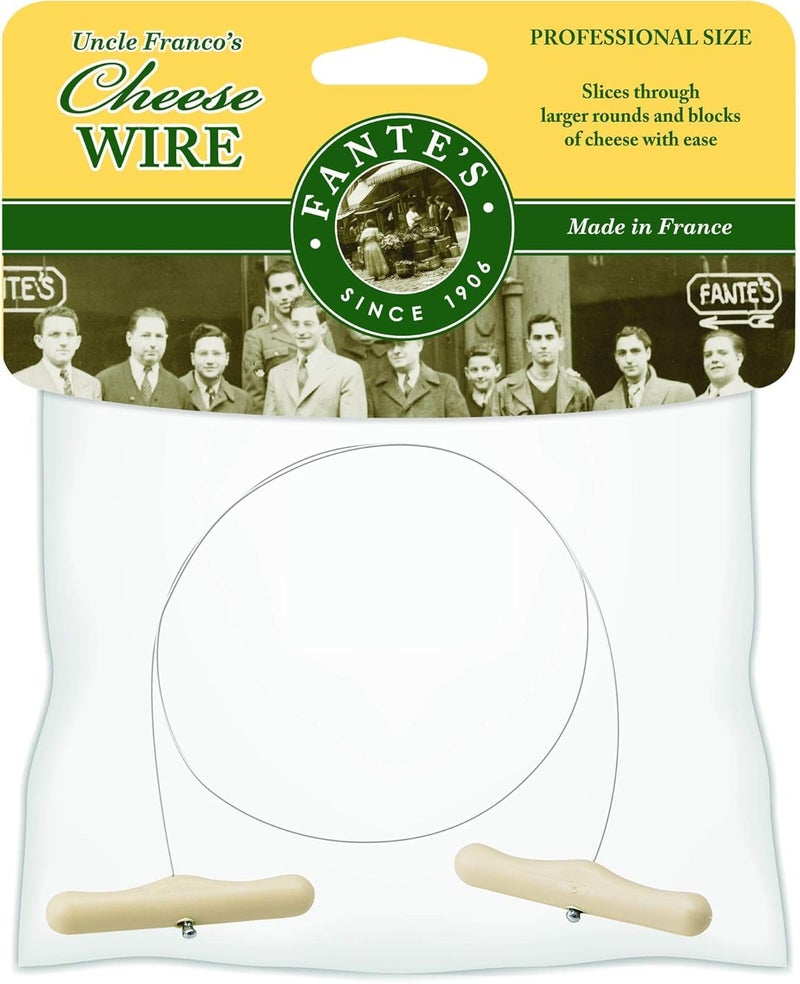 Fante's Fantes Cheese Wire, Made in France, Stainless Steel, 31.5-Inches Long, The Italian Market Original since 1906 - Image 1